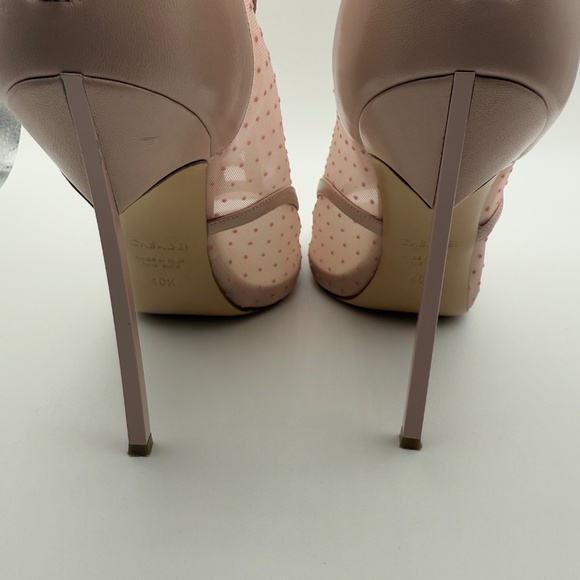 CASADEI BLADE MESH PEEP TOE ANKLE BOOTIES 40.5 - Picture 7 of 11